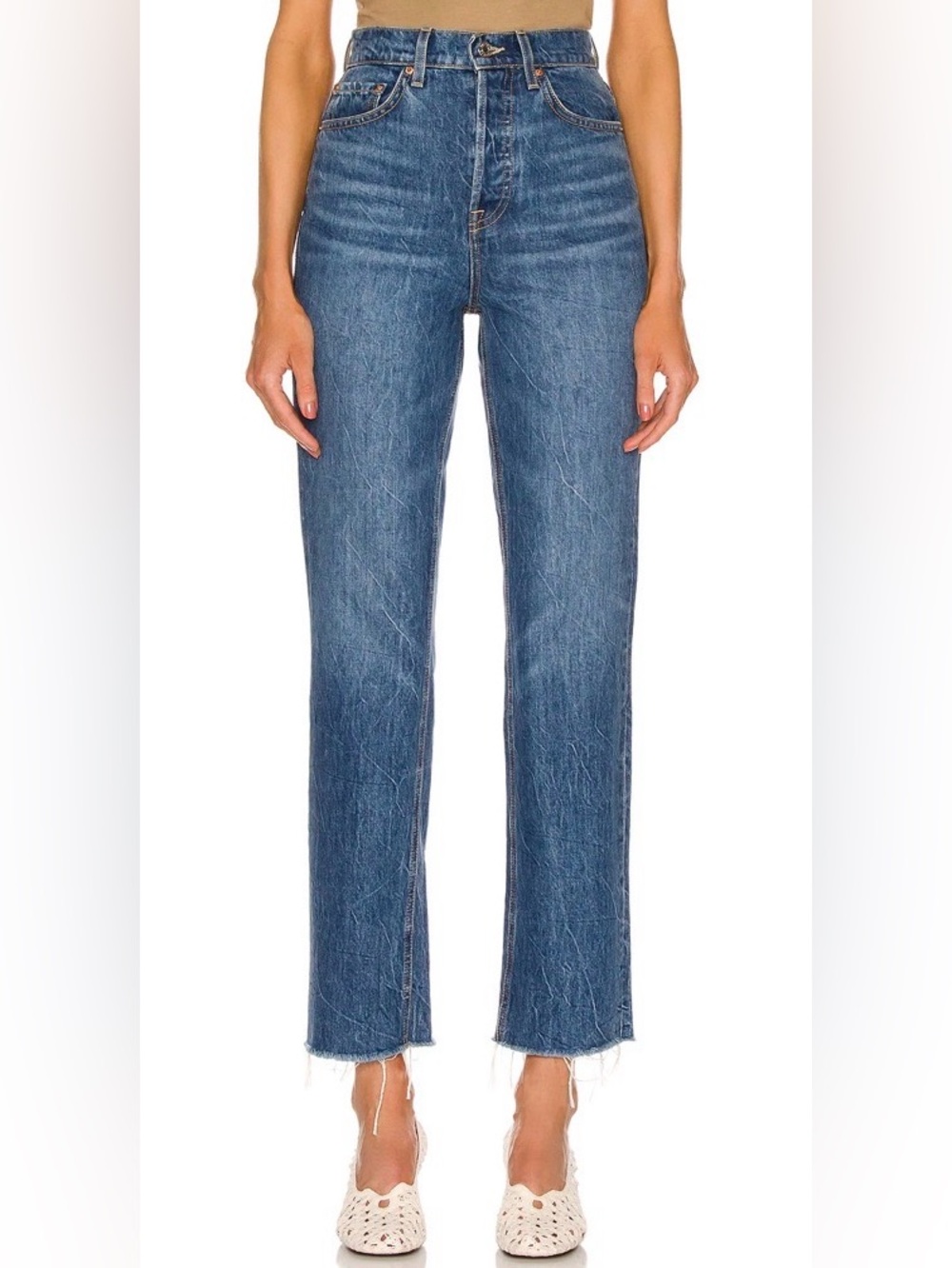 GRLFRND Cassidy Mid-Rise Straight Denim Jeans
